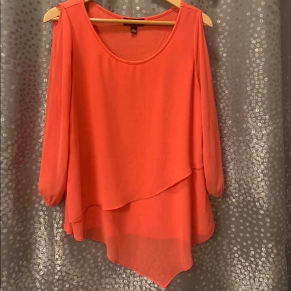Coral blouse